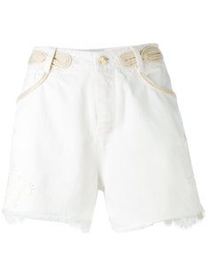 джинсовые шорты с потертой отделкой Ermanno Scervino