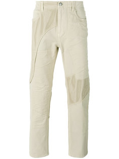 брюки с вставкой из сетки Helmut Lang