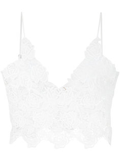 кружевной укороченный топ на бретелях Ermanno Scervino