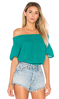 Smocked off the shoulder top - Michael Stars