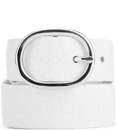 Белый ремень из натуральной кожи Liu Jo