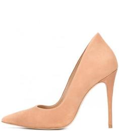 Бежевые замшевые туфли на каблуке Aldo