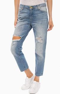 Укороченные джинсы бойфренд с потертостями Michael Michael Kors