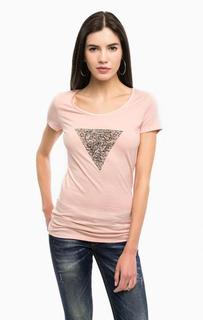 Хлопковая футболка с принтом Guess