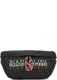 Черная текстильная поясная сумка Napapijri