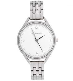 Часы круглой формы с металлическим браслетом Karen Millen