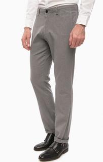 Серые хлопковые брюки чиносы Strellson