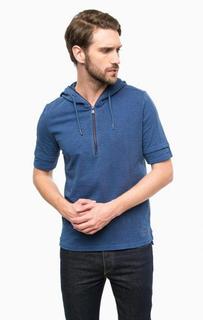 Синяя толстовка с короткими рукавами Guess