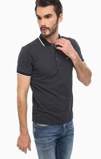 Темно-синяя хлопковая футболка поло Gas