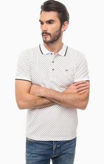 Белая хлопковая футболка поло Gas