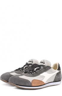 Кожаные кроссовки с перфорацией и отделкой из натуральной замши Diadora Heritage