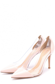 Кожаные туфли Plexi на шпильке Gianvito Rossi