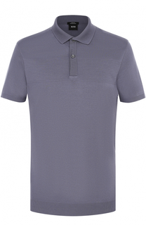 Хлопковое поло с короткими рукавами BOSS