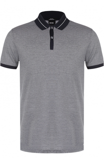 Хлопковое поло с короткими рукавами BOSS