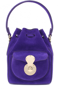 Сумка Ricky Drawstring micro из замши Ralph Lauren