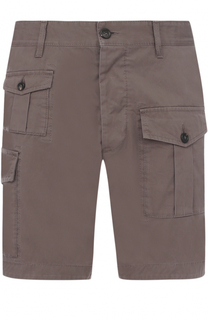 Хлопковые шорты с накладными карманами Dsquared2