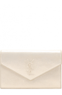Сумка Monogram из металлизированной кожи Saint Laurent
