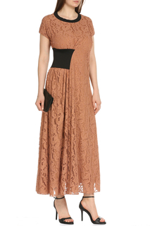 Ажурное платье с  контрастными вставками Max Mara