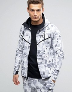 Белое камуфляжное худи из флиса Nike Tech 835866-100 - Белый