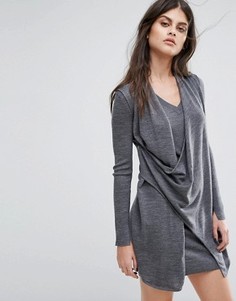 Платье с V-образным вырезом AllSaints Drina - Серый