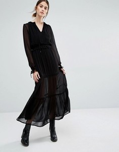 Многоярусное платье макси Vero Moda - Черный
