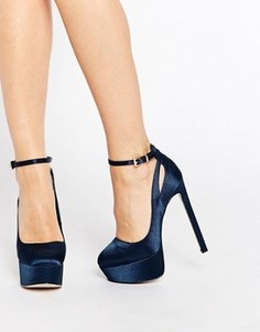 Туфли на платформе ASOS PRESTIGE - Темно-синий