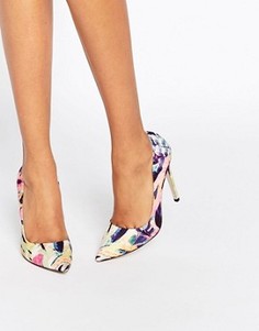 Остроносые туфли на каблуке ASOS PINE CONE - Мульти