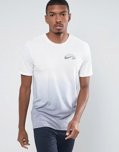 Голубая футболка с эффектом деграде Nike SB Dri-FIT 841542-100 - Синий