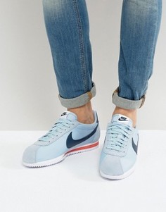 Синие нейлоновые кроссовки Nike Cortez 807472-401 - Синий