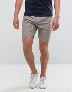 Льняные строгие шорты-премиум зауженного кроя Jack &amp; Jones - Stone