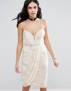 Вечернее платье с запахом Free People - Розовый