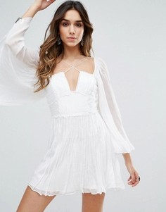 Платье для вечеринок с ярусной отделкой Free People - Белый