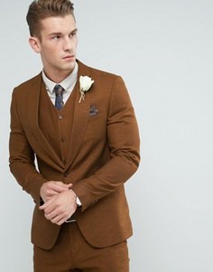 Пиджак скинни ASOS WEDDING - Коричневый