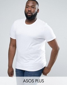 Белая футболка с круглым вырезом ASOS PLUS - Белый