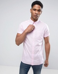 Узкая рубашка с короткими рукавами Jack &amp; Jones Premium - Розовый