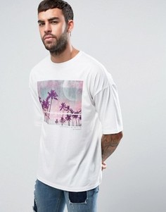 Oversize-футболка с принтом ASOS - Белый