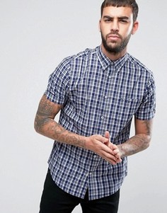 Клетчатая рубашка классического кроя Ben Sherman - Темно-синий