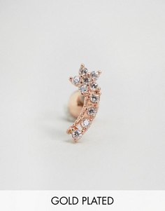 Позолоченный клаймбер с цветком из камней Orelia - Золотой