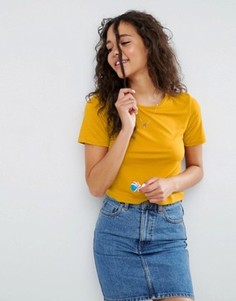 Укороченная футболка ASOS - Желтый