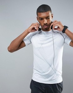 Футболка с серым принтом New Look SPORT - Белый