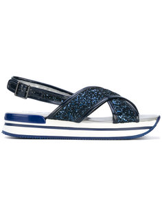 glitter sling-back sandals  Hogan