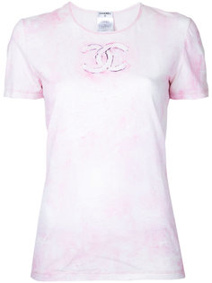 футболка с короткими рукавами с логотипом Chanel Vintage