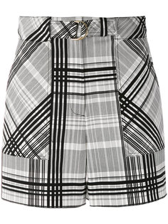 шорты в клетку с поясом Diane Von Furstenberg