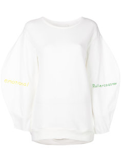 толстовка с объемными рукавами с вышивкой Water