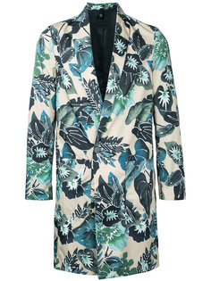 tropical print overcoat Christian Pellizzari