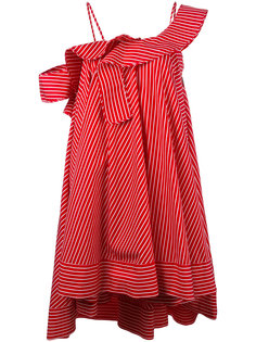 платье на одно плечо с рюшами MSGM
