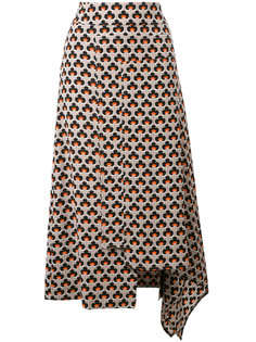 Portrait print asymmetric skirt Marni