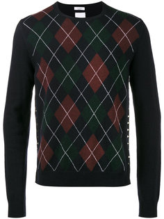 argyle crew neck sweater Valentino