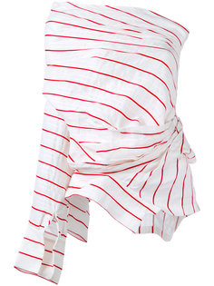 striped one shoulder top A.W.A.K.E. Awake