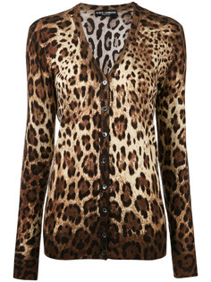 leopard print cardigan Dolce &amp; Gabbana